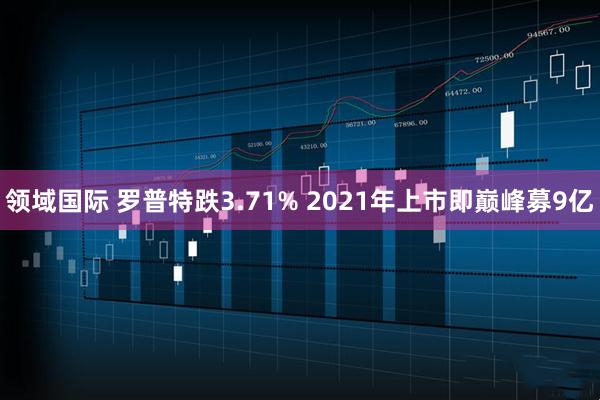 领域国际 罗普特跌3.71% 2021年上市即巅峰募9亿
