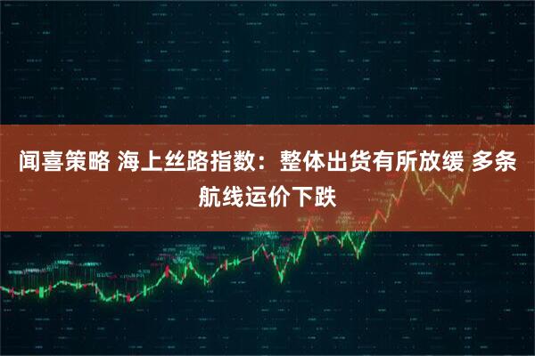 闻喜策略 海上丝路指数:整体出货有所放缓 多条航线运价下跌